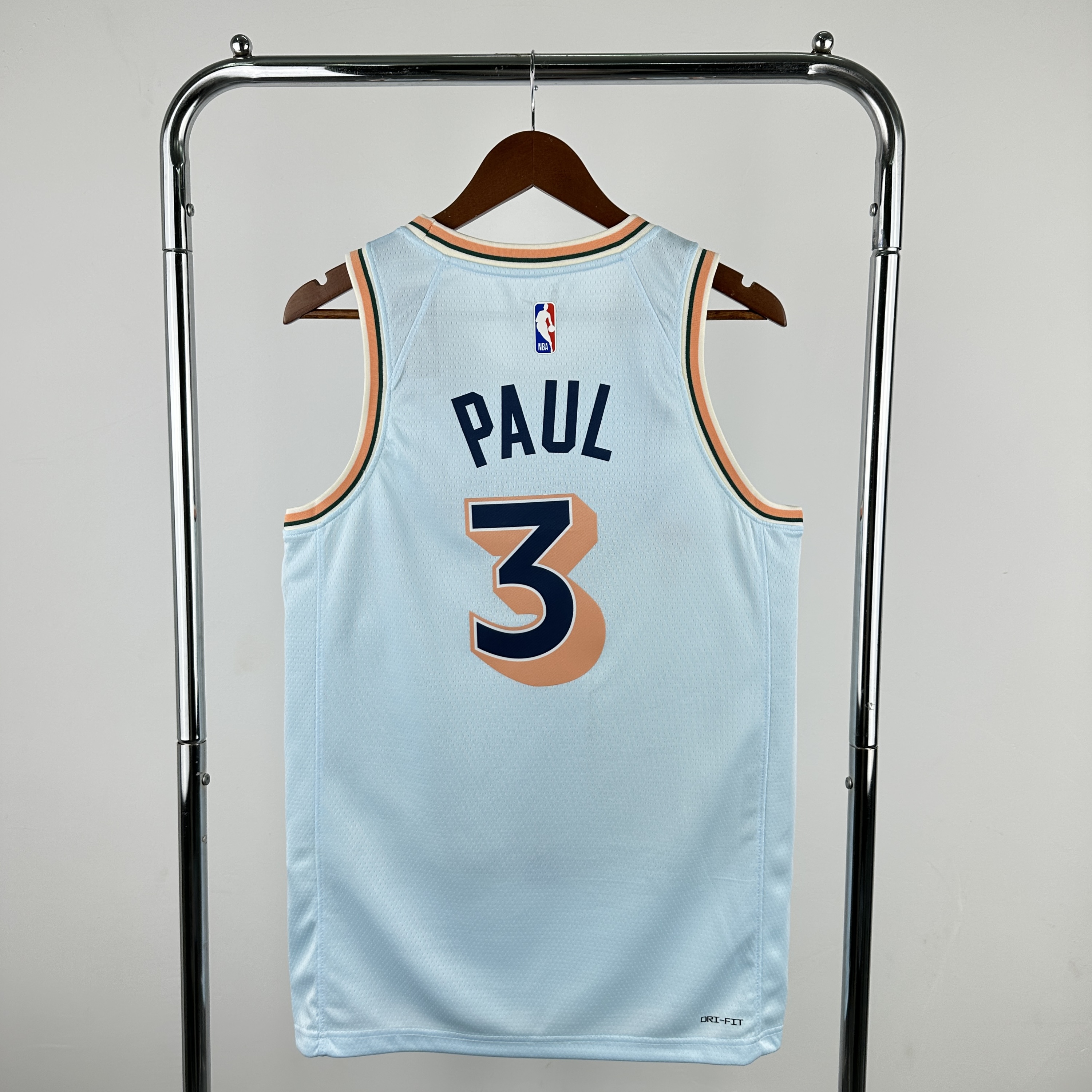 Men San Antonio Spurs #3 Paul Light Blue City Edition Season Nike 2025 NBA Jersey